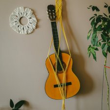 Uchwyt wieszak na gitarę Ukulele Makramowy w stylu boho