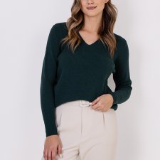 Cienki i ciepły sweterek - SWE243 zielony MKM