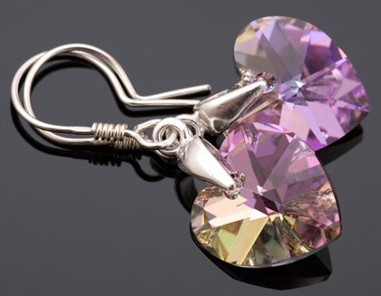 Swarovski i srebro - Vitrail Hearts