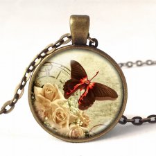 Motyl - medalion z łańcuszkiem - Egginegg