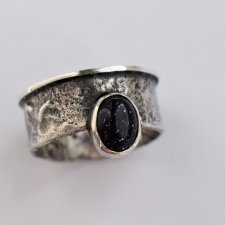 Pierścień srebrny szeroki noc kairu pierścionek ze srebra 925 , ręcznie robiony, zdobiony , szeroka obrączka