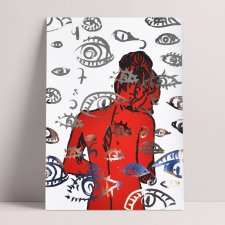 RED GIRL – SREBRNY PLAKAT (21x30)