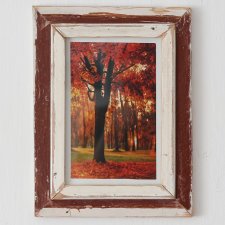 Vintage - Czerwona Ramka - stare drewno