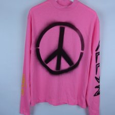 Collusion cienka bluzka koszulka długi rękaw róż neon / XS