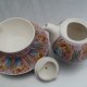 tea single set past times  Glasgow  rose - collection by queens - secesyjnie zdobiony zestaw herbaciany porcelanowy sygnowany