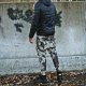 SPODNIE 2 BUTTONS JEANS PANTS UNISEX moro camo