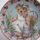 Franklin Mint - Teddy 's Garden Party   by Susan Bengry -limited edition -certyfikat   - kolekcjonerski talerz porcelanowy rzadko spotykana rzecz