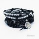 Bransoleta Boho Black and Silver