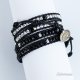 Bransoleta Boho Black and Silver