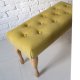 PIKOWANA Ławka siedzisko tapicerowane delikatne pikowanie ławeczka żółta NA WYMIAR