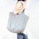 Lazy bag torba jasnoszara na zamek / vegan / eco