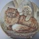 ROYAL WORCESTER 1990 - cats & kittens - cream  persian - kolekcjonerski talerz porcelanowy