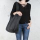 Lazy bag torba czarna na zamek / vegan / eco