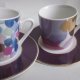 PIED A TERRE HOME  - DIFFUSION -  HOME SET OF 2 ESPRESSO CUPS AND SAUCER FINE CHINA - NOWY  KOMPLET PORCELANOWY