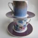 PIED A TERRE HOME  - DIFFUSION -  HOME SET OF 2 ESPRESSO CUPS AND SAUCER FINE CHINA - NOWY  KOMPLET PORCELANOWY