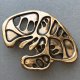 MODERNIST SOLID BRONZE BROOCH BY EIVIND HILLESTAD ❀ڿڰۣ❀ Broszka