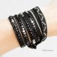 Bransoleta Boho Black and Silver