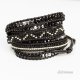 Bransoleta Boho Black and Silver