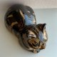 Pottery Cat ❀ڿڰۣ❀ Duży i ręcznie malowany, lata 60-te XXw. ❀ڿڰۣ❀ Figurka kolekcjonerska