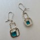 Topaz Swiss Blue Earrings Sterling Silver ❀ڿڰۣ❀ Modernistyczne kolczyki