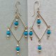Blue Howlite Earrings  ❤❤ Howlit i srebro ❤❤ Kolczyki