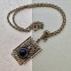 Vintage Norway Lapis Lazuli Pewter Necklace ❤ Modernistyczny naszyjnik, lata 60/70-te. XXw. ❤