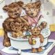 ❀ڿڰۣ❀ ROYAL WORCESTER - dos.12szt. ❀ڿڰۣ❀  Diane Matthes - Teddy Family ❀ڿڰۣ❀ Bathtime