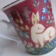 MILLE FLEURS RABBIT PORCELAIN PAST TIMES MADE IN JAPAN - ORYGINALNY KUBEK PORCELANOWY