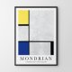 Plakat Mondrian Yellow Blue - plakat 50x70 cm