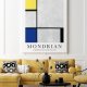 Plakat Mondrian Yellow Blue - plakat 50x70 cm