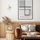 Plakat Mondrian Gray-Red- plakat 50x70 cm