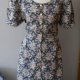 Sukienka Vintage Jedwab Kwiaty Floral 80s