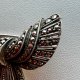Art Deco - Elegancka srebrna z markazytami ❀ڿڰۣ❀ Broszka ❀ڿڰۣ❀
