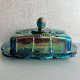 Perełka Designu!  Carnival Iridescent Glass Blue Harvest Grape Butter Dish - Lata 50-60XXw. ❤