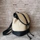 Plecak damski bucket bag beżowo - granatowy