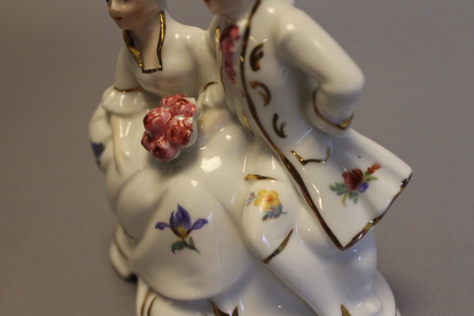 FIGURKA Gerold Porzellen & Co Tettau Niemiecka Porcelanowa Figurka ...