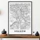 Mapa Kraków - plakat 50x70 cm