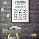 plakat. cycling is the best therapy, format A3