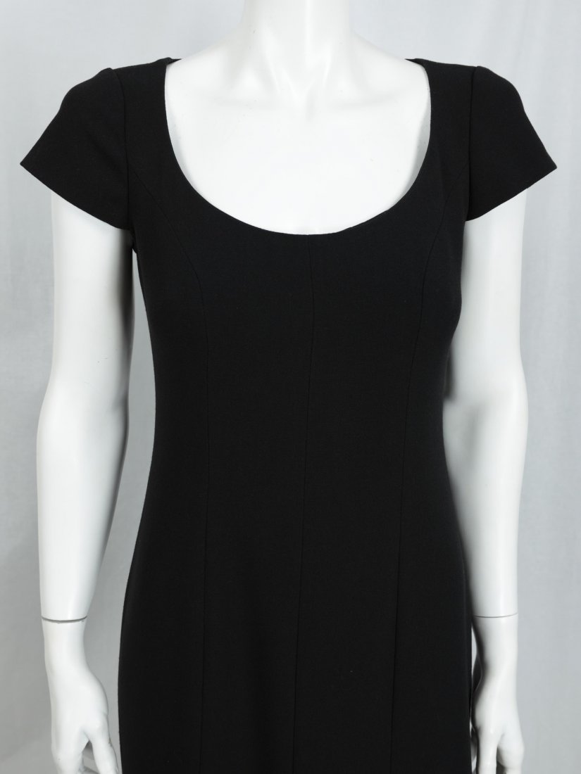 Elegancka czarna sukienka midi Bialcon, S-M - Ubrania vintage - DecoBazaar