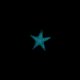 Turkusowy wisiorek gwiazdka świecąca w ciemności i UV handmade 3,5 cm
