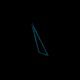 Turkusowy trójkątny wisiorek świecący w ciemności i UV handmade 5,8 cm