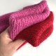 Ręcznie robiona czapka beanie AUREA 100% Baby Merino plus moher i jedwab 16/14 Czerwony