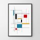 Plakat Geometria Tribute to Mondrian 40x50 cm