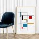 Plakat Geometria Tribute to Mondrian 30x40 cm