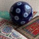 Unikat! ❤ Vintage Scottish Porcelain Cobalt Blue & White Carpet Ball