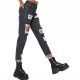 NOWE JEANSY Z DZIURAMI M L BOYFRIEND MOM JEANS