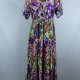 sukienka maxi multicolor vintage / XS - 34