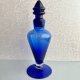 Vintage Lapis Blue Glass ❀ڿڰۣ❀ Flakon z przykrywką ❀ڿڰۣ❀ Ręcznie wykonany ❀ڿڰۣ❀