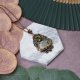 Miedziany ozdobny wisiorek z jaspisem i peridotem #481
