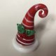 Christmas - Santa Hat -handcrafted glass - minimalistyczna ozdoba świąteczna